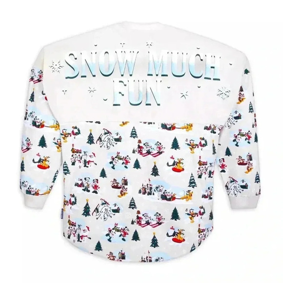 Disney 2021 Holiday Mickey and Friends Snow  Much Fun Spirit Jersey - Picture 4 of 16